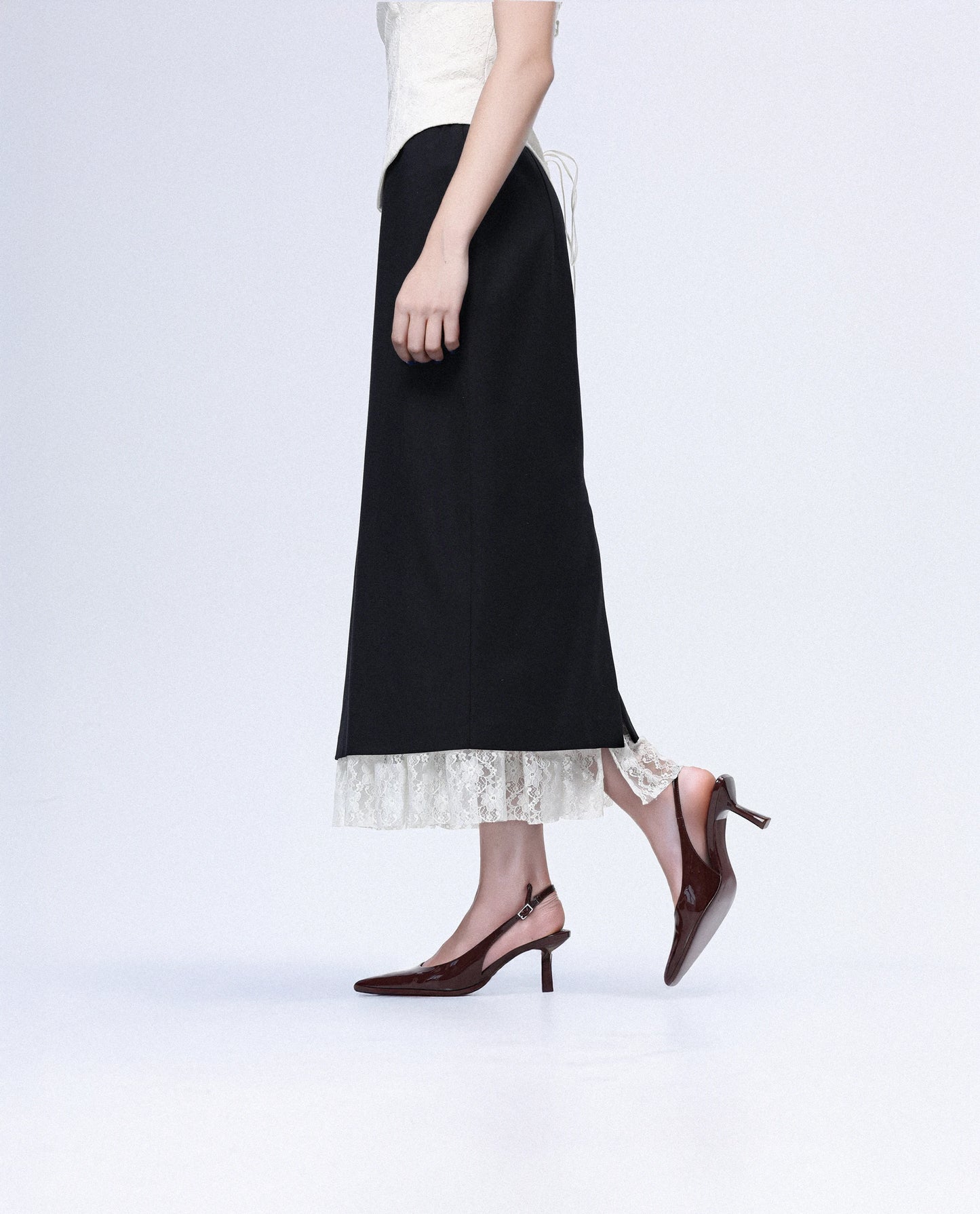 Noir Lace Reverie Skirt