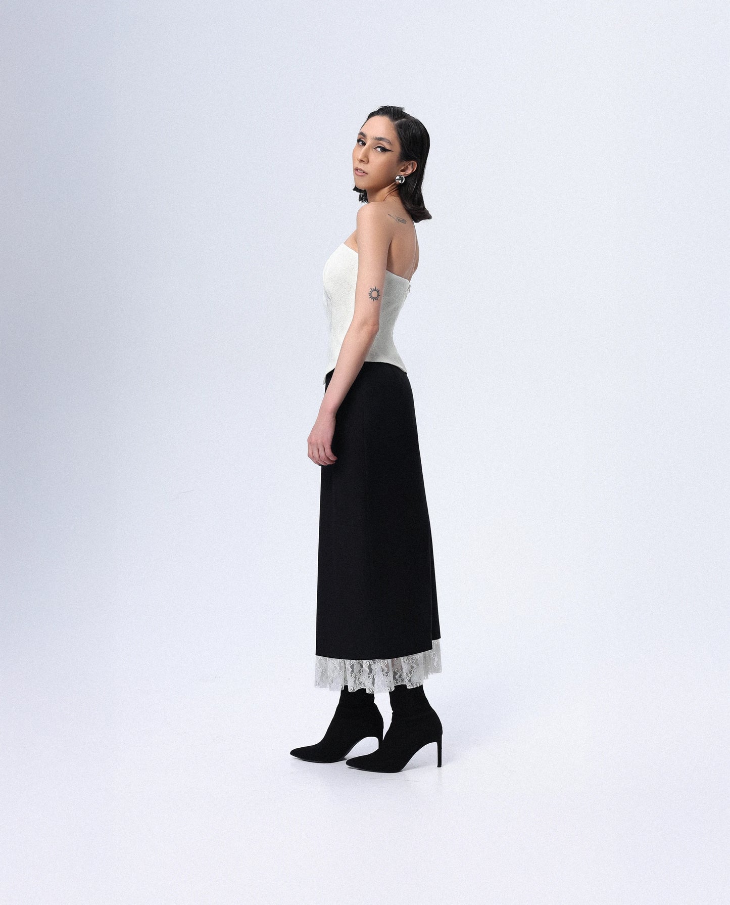 Noir Lace Reverie Skirt