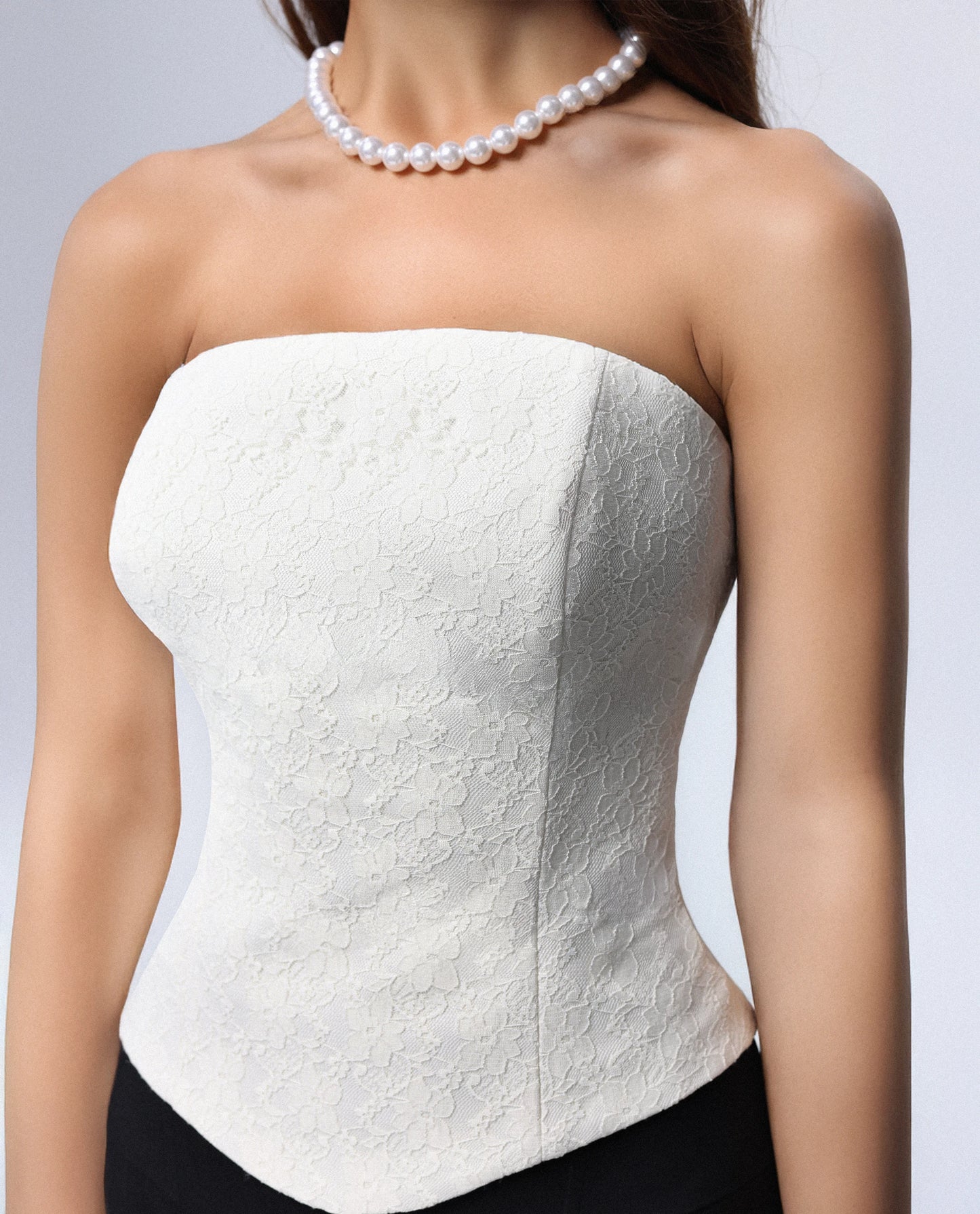 Milk-White Lace Corset