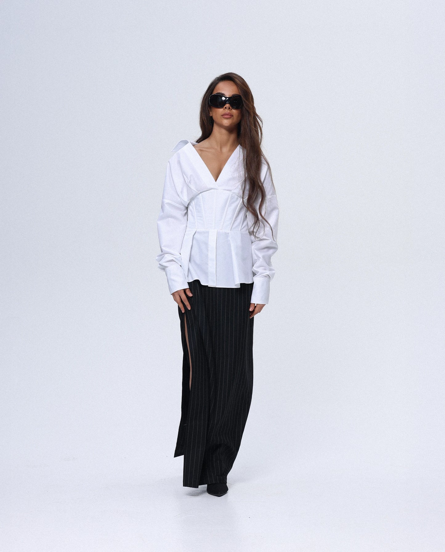 Corset Waist Tailored Shirt