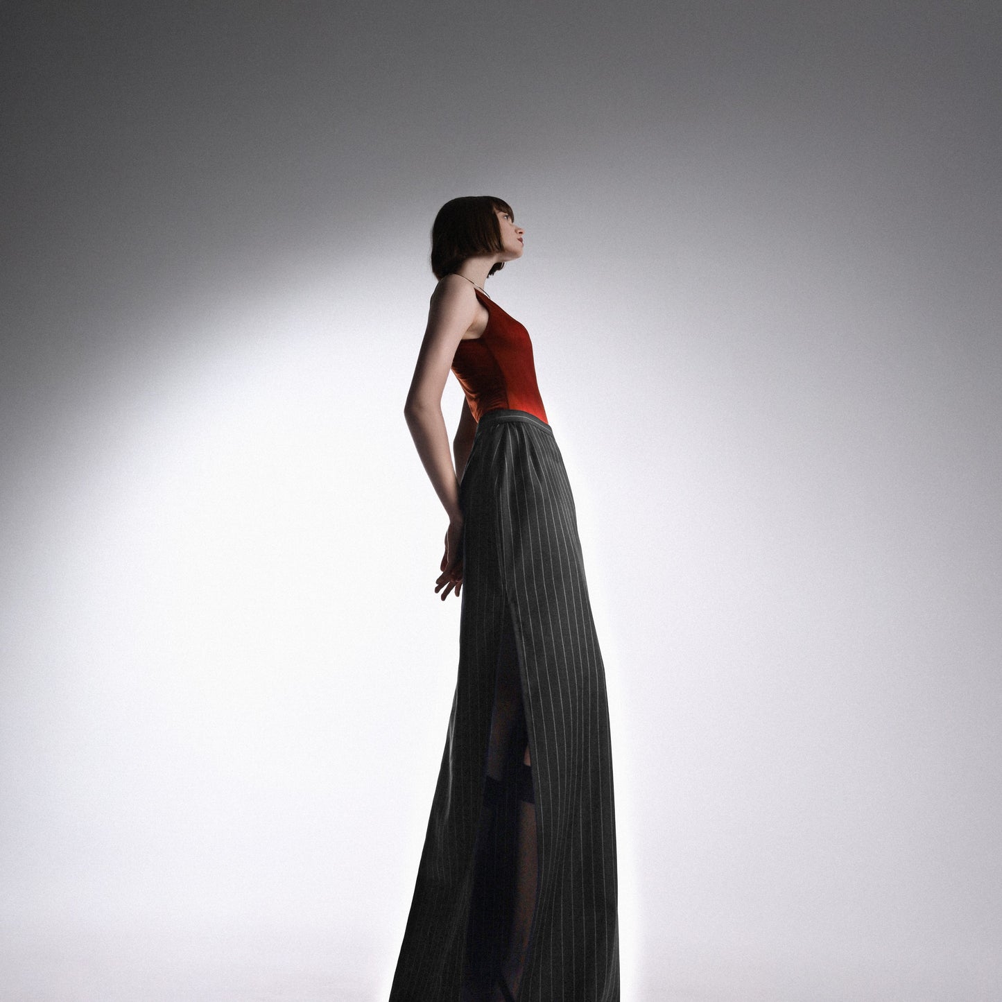 Pinstripe Maxi Skirt