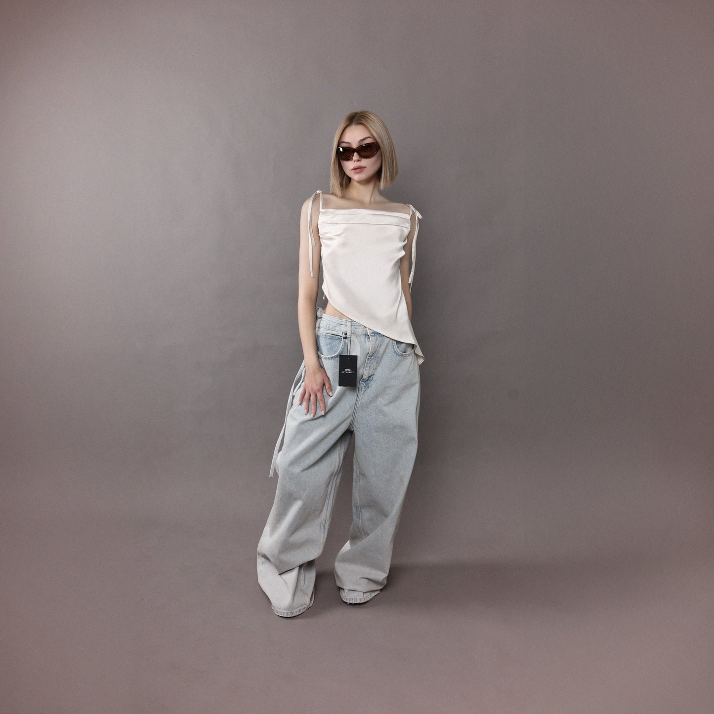 Draped Top with Adjustable Straps