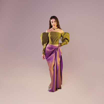 Off-Shoulder Textured Corset