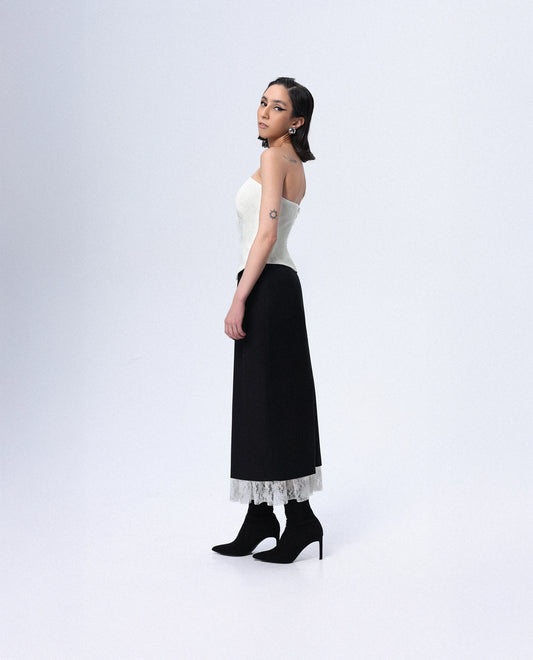 Noir Lace Reverie Skirt
