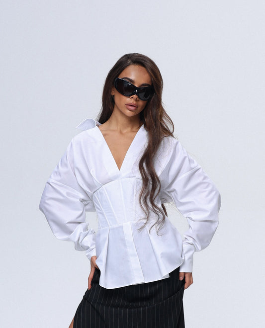 Corset Waist Tailored Shirt