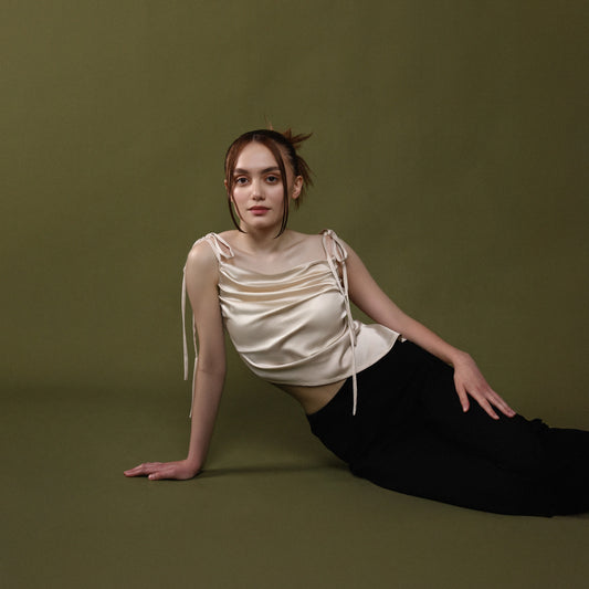 Draped Top with Adjustable Straps