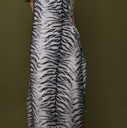 Animal Print One-Shoulder Dress