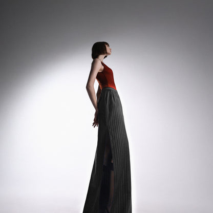 Pinstripe Maxi Skirt
