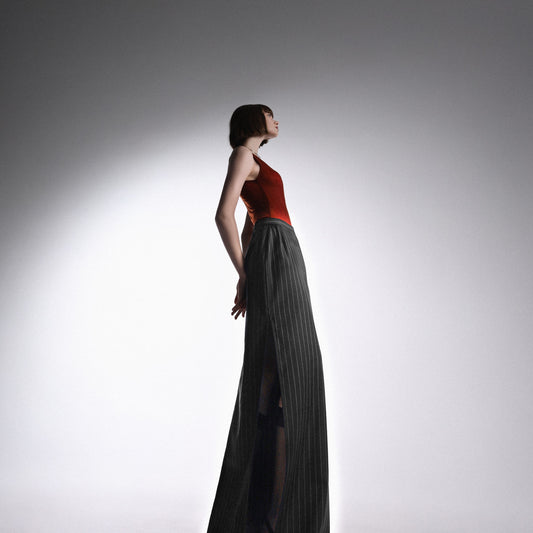 Pinstripe Maxi Skirt