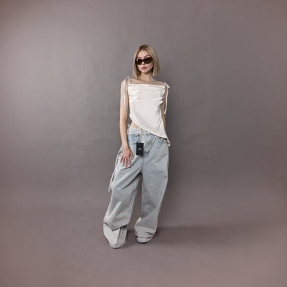 Draped Top with Adjustable Straps