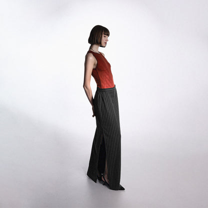 Pinstripe Maxi Skirt