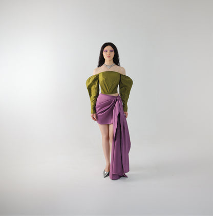 Mini Skirt with Twisted Detail
