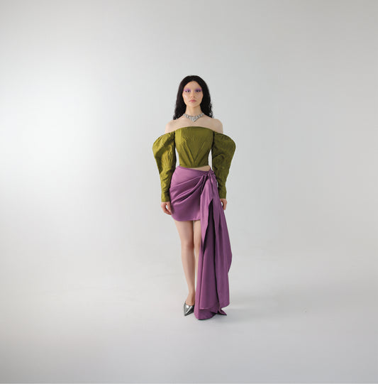 Mini Skirt with Twisted Detail
